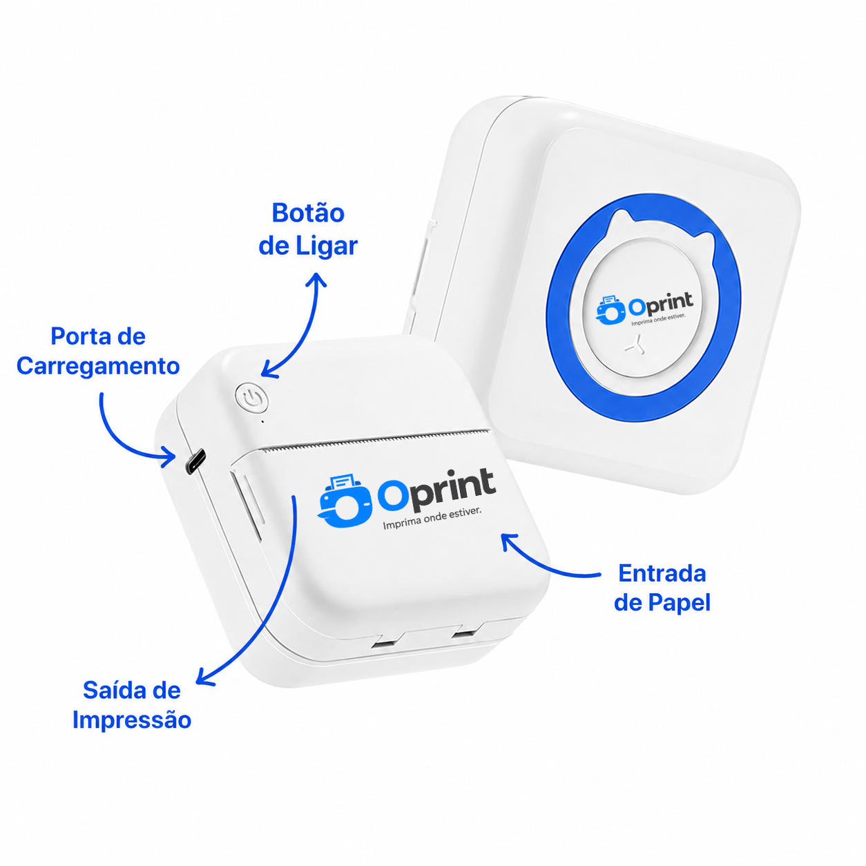 Oprint™ Mini Impressora Portátil Bluetooth Sem Tinta