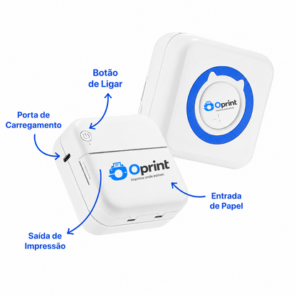 Oprint™ Mini Impressora Portátil Bluetooth Sem Tinta